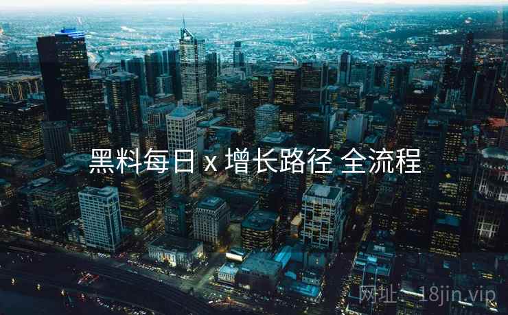 黑料每日 x 增长路径 全流程