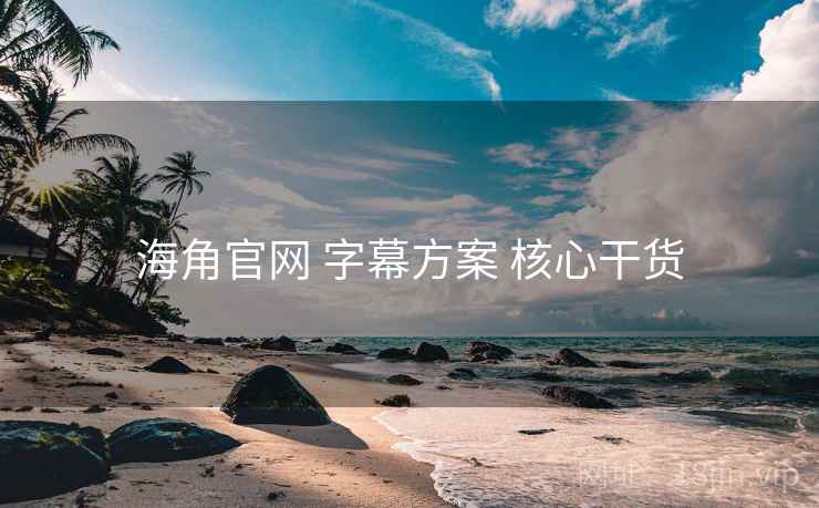 海角官网 字幕方案 核心干货