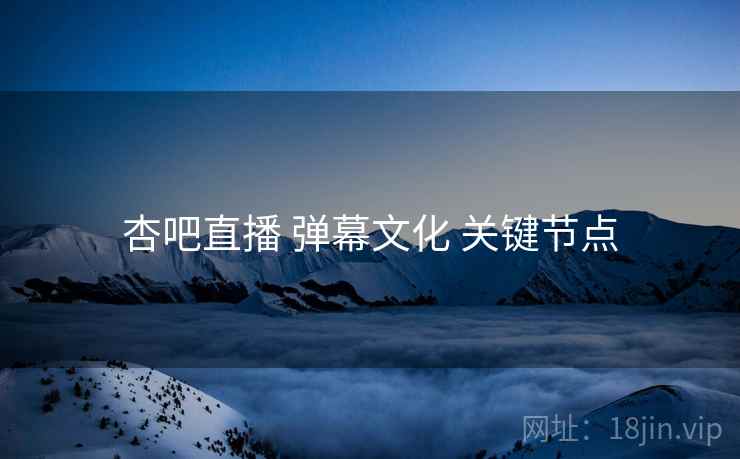 杏吧直播 弹幕文化 关键节点