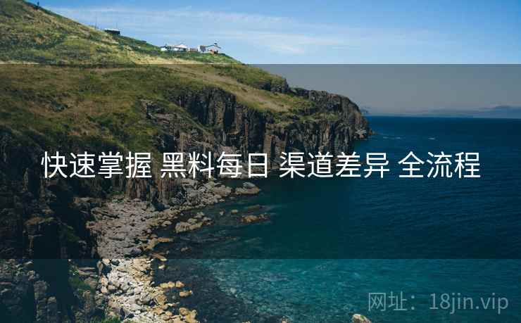 快速掌握 黑料每日 渠道差异 全流程
