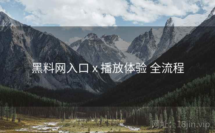 黑料网入口 x 播放体验 全流程