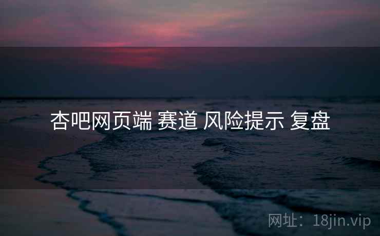 杏吧网页端 赛道 风险提示 复盘